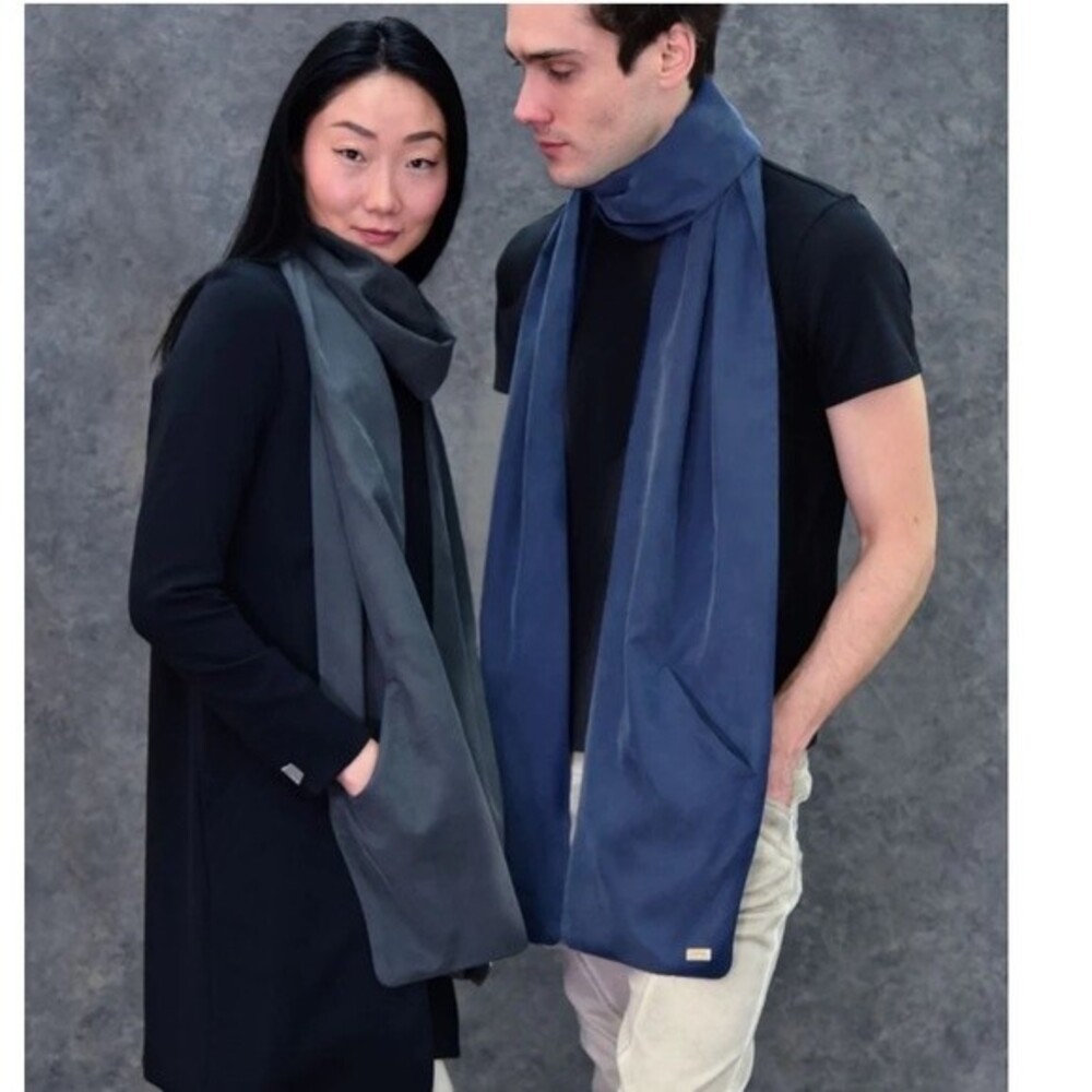 Love at First Touch The Eight Senses Touch Scarf in Grey NWOT
